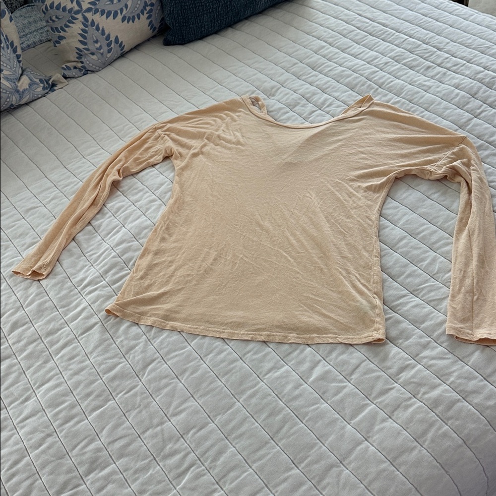 LAmade light peach long sleeve tee S